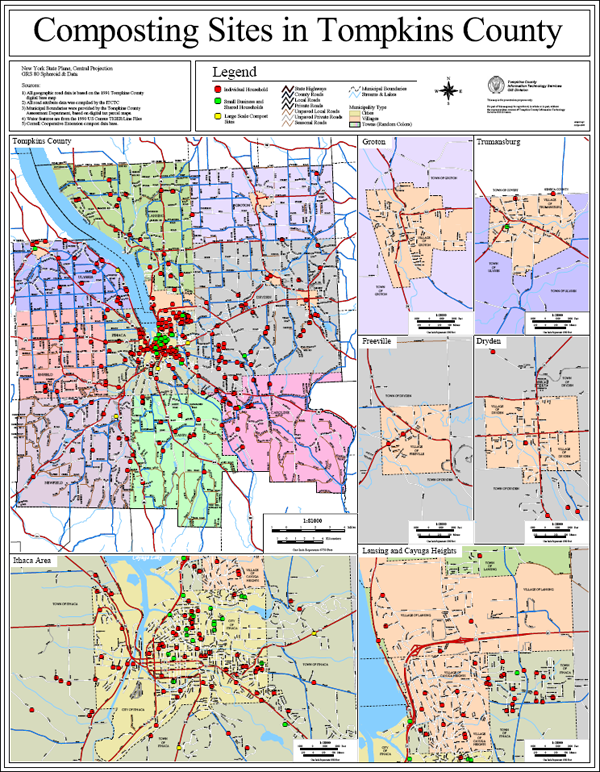Composting sites in Tompkins County